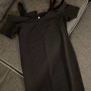 Black maternity dress - off the shoulder